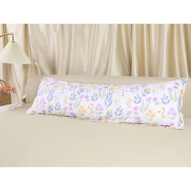 1 Pcs Pillowcase For Hair And Skin, Soft Floral Pillow Cases With Envelope Closure, Body (20"x72")