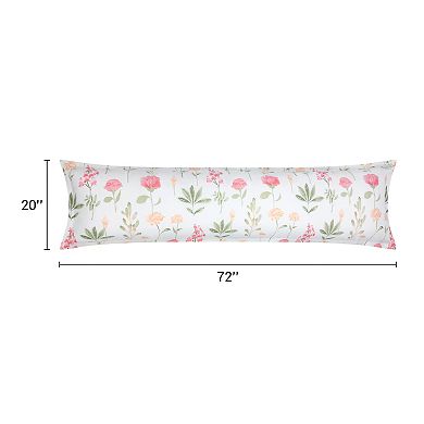 1 Pcs Pillowcase For Hair And Skin, Soft Floral Pillow Cases With Envelope Closure, Body (20"x72")