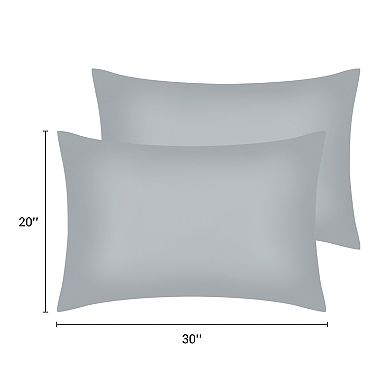 Set of 2 Satin Pillow Cases for Hair and Skin, Cooling Pillow Covers with Envelope Closure