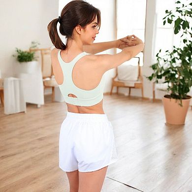 Women's High Impact Sports Bra with Racerback Design and Enhanced Support