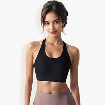 Women's High Support Racerback Sports Bra with Contour Seams