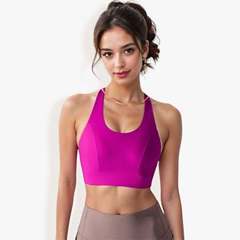 Women's High Support Racerback Sports Bra with Contour Seams