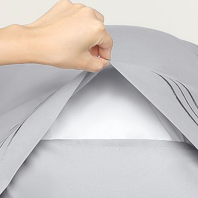Polyester Pillow Cases Set of 2 for Hair and Skin, Cooling Pillow Covers with Envelope Closure