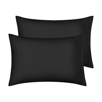 Polyester Pillow Cases Set of 2 for Hair and Skin, Cooling Pillow Covers with Envelope Closure