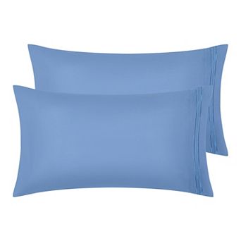 Polyester Pillow Cases Set of 2 for Hair and Skin, Cooling Pillow Covers with Envelope Closure
