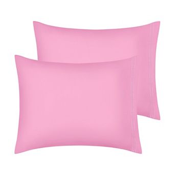 Polyester Pillow Cases Set of 2 for Hair and Skin, Cooling Pillow Covers with Envelope Closure