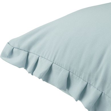 Set Of 4 Edge Ruffled Pillow Cases With Envelope Closure Queen 20"x30"