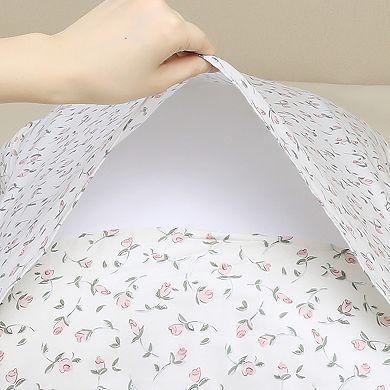 Set of 2 Pillowcase for Hair and Skin Breathable, Soft Floral Pillow Cases with Envelope Closure