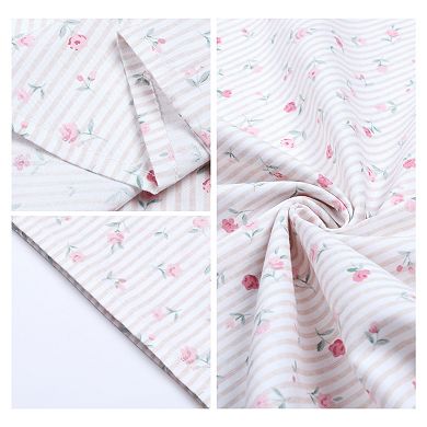 Set of 2 Pillowcase for Hair and Skin Breathable, Soft Floral Pillow Cases with Envelope Closure