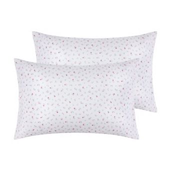 Set of 2 Pillowcase for Hair and Skin Breathable, Soft Floral Pillow Cases with Envelope Closure