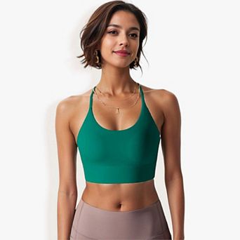 Women's Crossed Back Fitness Yoga Sports Bra