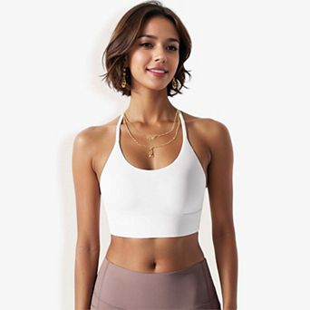 Women's Crossed Back Fitness Yoga Sports Bra