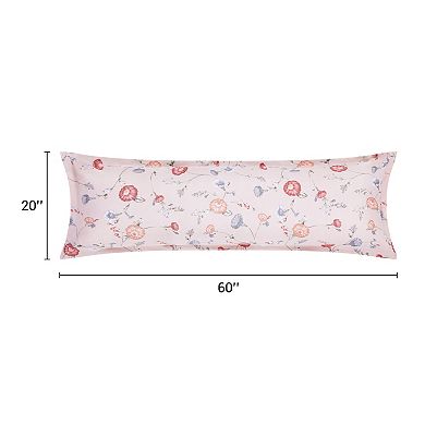 1 Pcs Pillowcase For Hair And Skin, Soft Floral Pillow Cases With Envelope Closure, Body (20"x60")