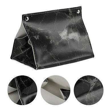 1 Pcs Portable Marble Pattern Tissue Box Cover For Living Room Table Desk