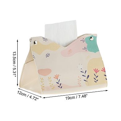 1pcs Durable Flower Pattern Tissue Box Cover For Living Room Table Desk Pink