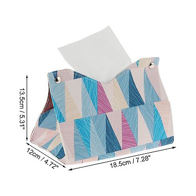 1Pcs Durable Geometric Pattern Tissue Box Cover for Living Room Table Desk