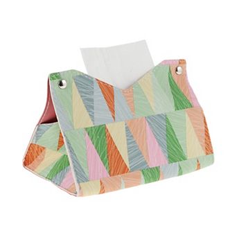 1 pc Durable Geometric Pattern Tissue Box Cover for Living Room Table Desk