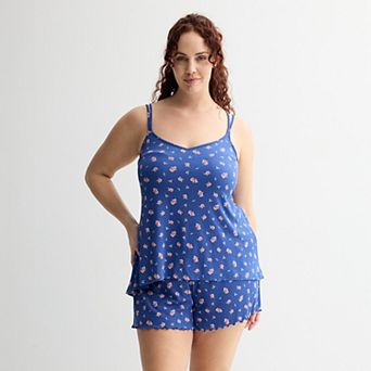 Women's Plus Size Sonoma Goods For Life® 2 pc Pajama Tank & Pajama Shorts Set