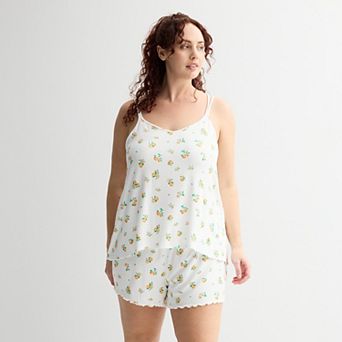 Women's Plus Size Sonoma Goods For Life® 2 pc Pajama Tank & Pajama Shorts Set