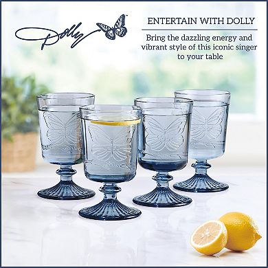 Dolly Parton Butterfly 4-pc. Goblet Set