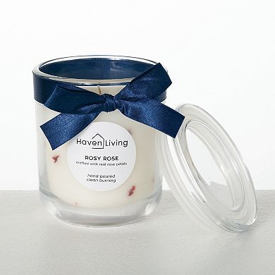 Haven Living Rosy Rose Infused Scented Candle