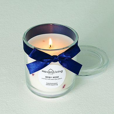 Haven Living Rosy Rose Infused Scented Candle