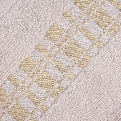 SUPERIOR 3-Piece Larissa Greek Scroll and Floral Pattern Cotton Assorted Towel Set