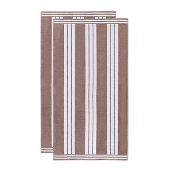SUPERIOR 2 pc Cabana Chaise Lounge Chair Cover Striped Cotton Towel Set