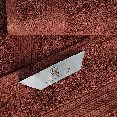 SUPERIOR 12-Piece Atlas Cotton Plush Soft Highly-Absorbent Heavyweight Luxury Assorted Towel Set