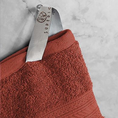 SUPERIOR 12-Piece Atlas Cotton Plush Soft Highly-Absorbent Heavyweight Luxury Assorted Towel Set