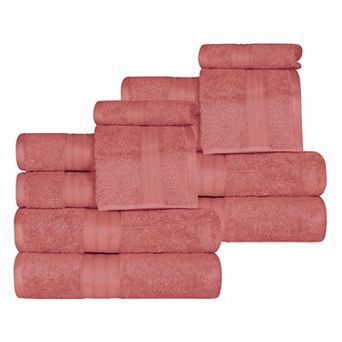 SUPERIOR 12 pc Atlas Cotton Plush Soft Highly-Absorbent Heavyweight Luxury Assorted Towel Set