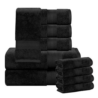 SUPERIOR 10 pc Aria Turkish Cotton Highly Absorbent Solid Heavyweight Towel Set