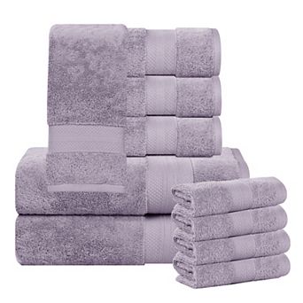 SUPERIOR 10 pc Aria Turkish Cotton Highly Absorbent Solid Heavyweight Towel Set