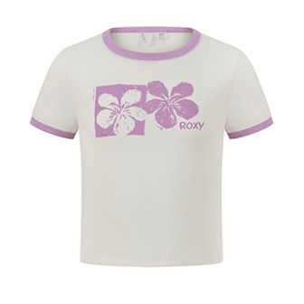 Girls 7-16 Roxy Paradise Ringer Short Sleeve Graphic Tee