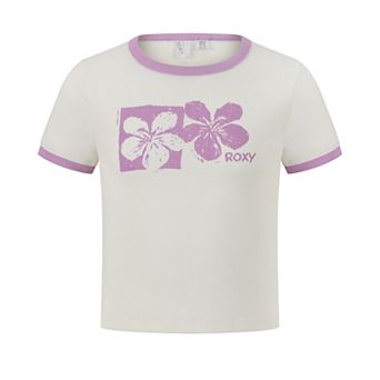 Girls 7-16 Roxy Paradise Ringer Short Sleeve Graphic Tee