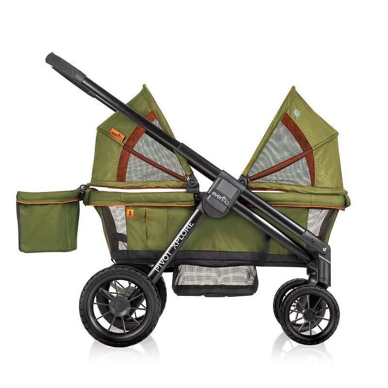 Evenflo Pivot Xplore All-Terrain Double Stroller Wagon - Ranger Green