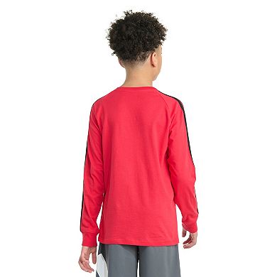 Boys 8-20 adidas Long Sleeve Small Embroidered Logo 3-Stripe Tee