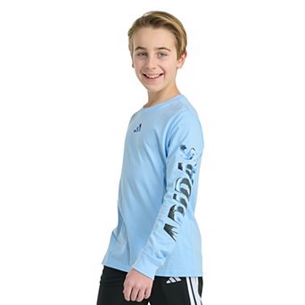 Boys 8-20 adidas Long Sleeve "Play Your Way" Tee in Regular & Husky