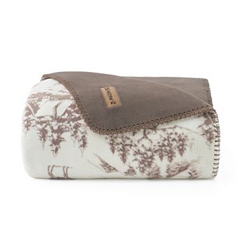 Bearpaw Tahoe Reversible Coco Flannel Throw Blanket