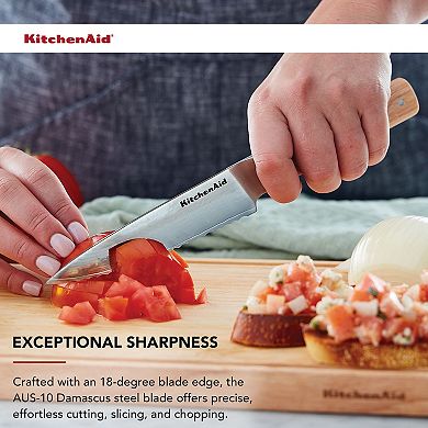KitchenAid® Premium 5.5-in. Damascus Steel Serrated Utility Knife