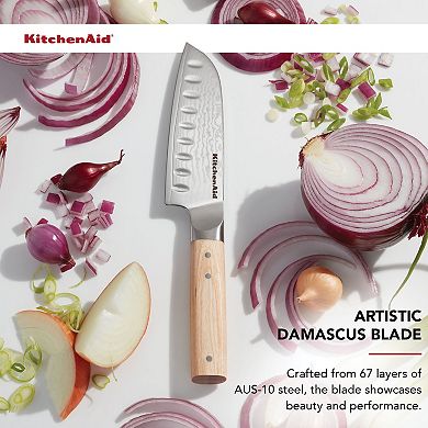 KitchenAid® Premium 5-in. Damascus Steel Santoku Knife