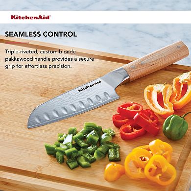 KitchenAid® Premium 5-in. Damascus Steel Santoku Knife