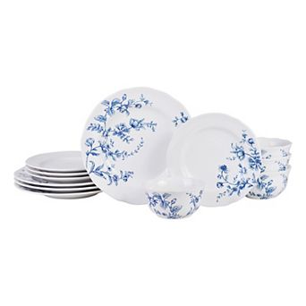 222 Fifth Bellamy Porcelain 12 pc Dinnerware Set