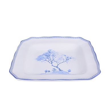 222 Fifth Scenic Toile Blue 12-pc. Porcelain Dinnerware Set