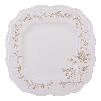 222 Fifth Batik Toile Taupe 12-pc. Porcelain Dinnerware Set