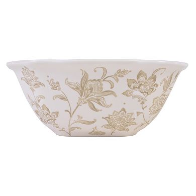 222 Fifth Batik Toile Taupe 12-pc. Porcelain Dinnerware Set