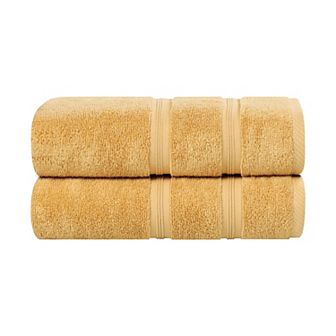 SUPERIOR 2 pc Smart Dry Zero Twist Cotton Bath Sheet Set