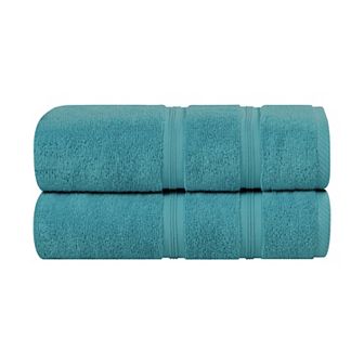 SUPERIOR 2 pc Smart Dry Zero Twist Cotton Bath Sheet Set