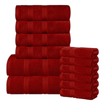 SUPERIOR 12 pc Smart Dry Zero Twist Cotton Towel Set