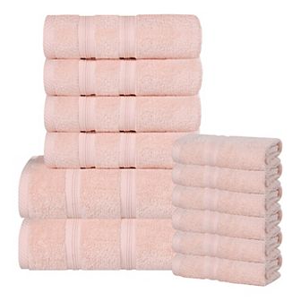 SUPERIOR 12 pc Smart Dry Zero Twist Cotton Towel Set